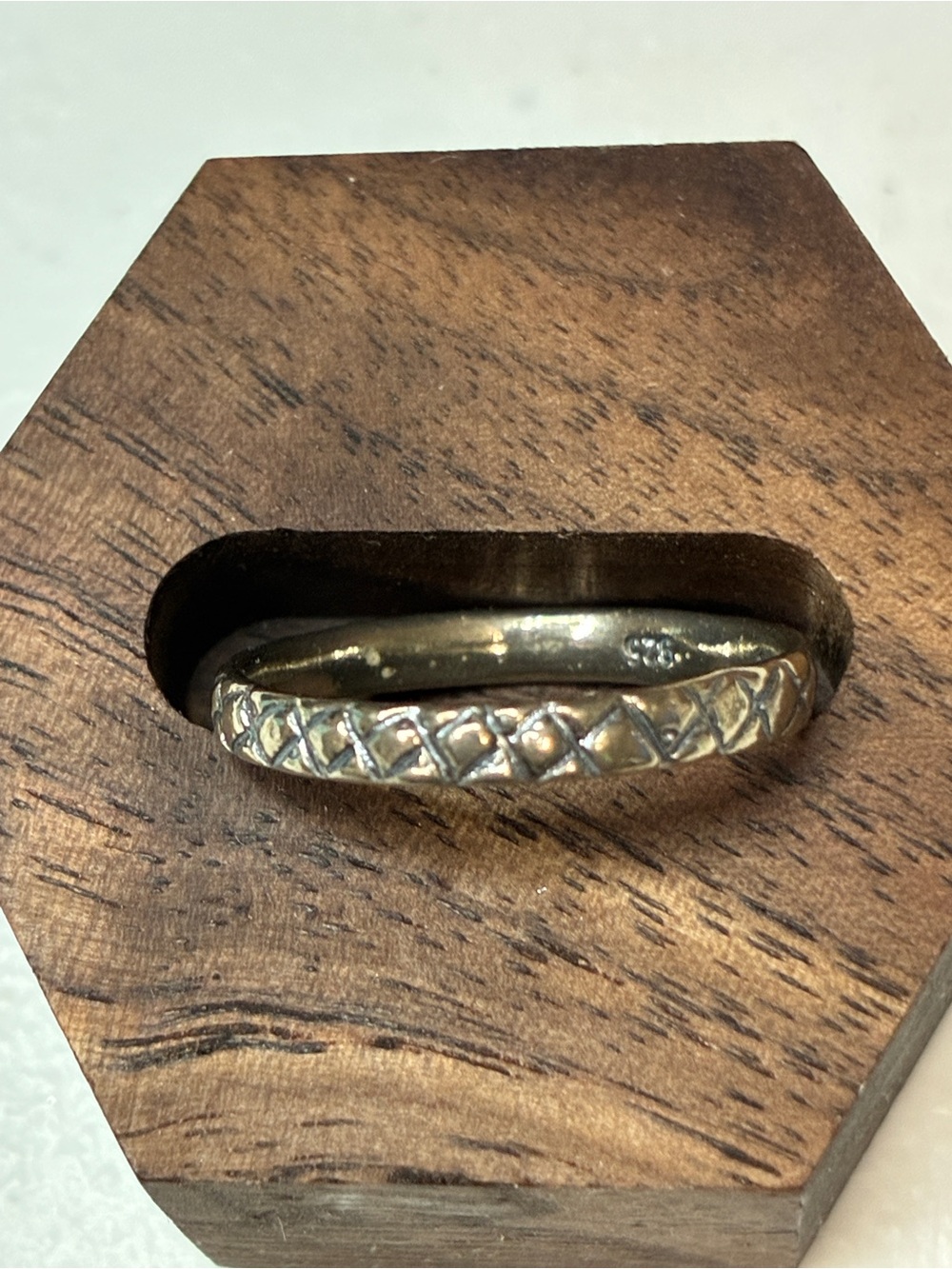 Silpada Sterling silver Textured Quilted Band Ring, vintage new size 8